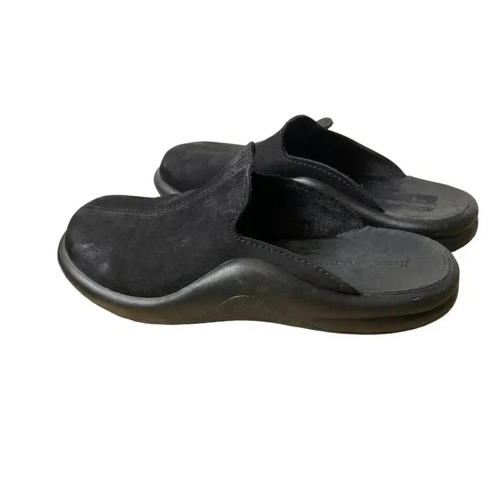 Hammacher Schlemmer Slides Walk On Air Slippers Indoor Outdoor Sz 5 Eu 35 Black